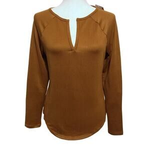 Jenni NWT Cognac Long Sleeves Sleepwear Top Women Various
